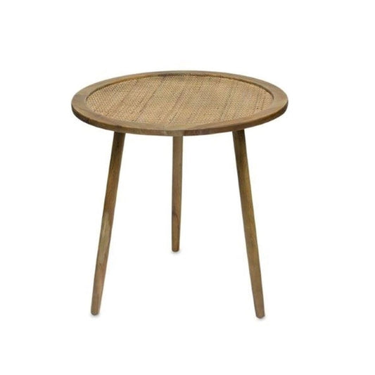 Set of Three 24 Brown Round End Tables - 23.25' X '24' X '23.25