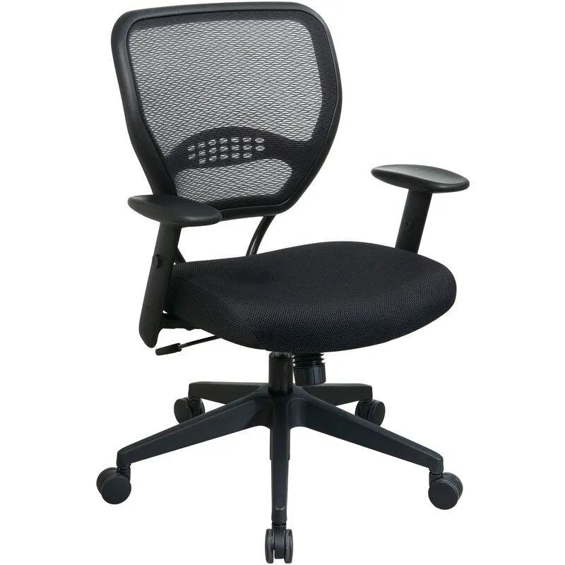 OSP Furniture Managerial Low-Back Chair, 27 x26-1/2 x42 , Black