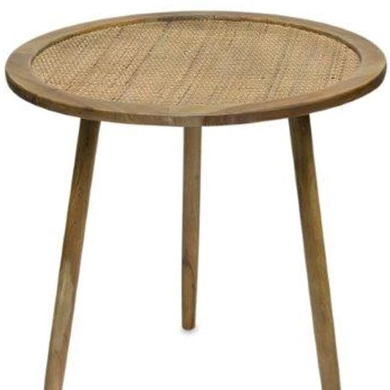 Set of Three 24  Brown Round End Tables - 23.25' X '24' X '23.25