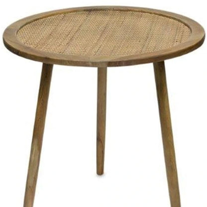 Set of Three 24  Brown Round End Tables - 23.25' X '24' X '23.25