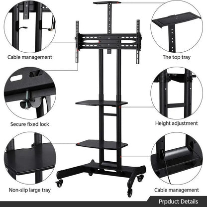 Mobile TV Stand with Wheels