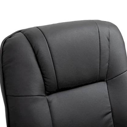 PU Leather Manual Recliner Chair Modern Lounge Chair Adjustable Swivel Armchair Chair with Wood Base and Footrest