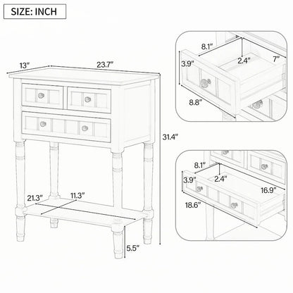 Narrow Console Table(Navy)