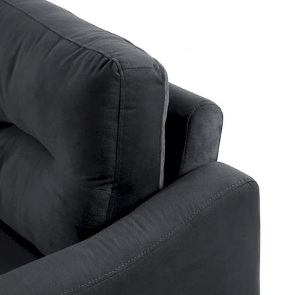 Black Modern 32.2  Upholstered Accent Chair with Sturdy Hardwood Frame and Soft Cushion