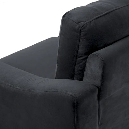 Black Modern 32.2  Upholstered Accent Chair with Sturdy Hardwood Frame and Soft Cushion