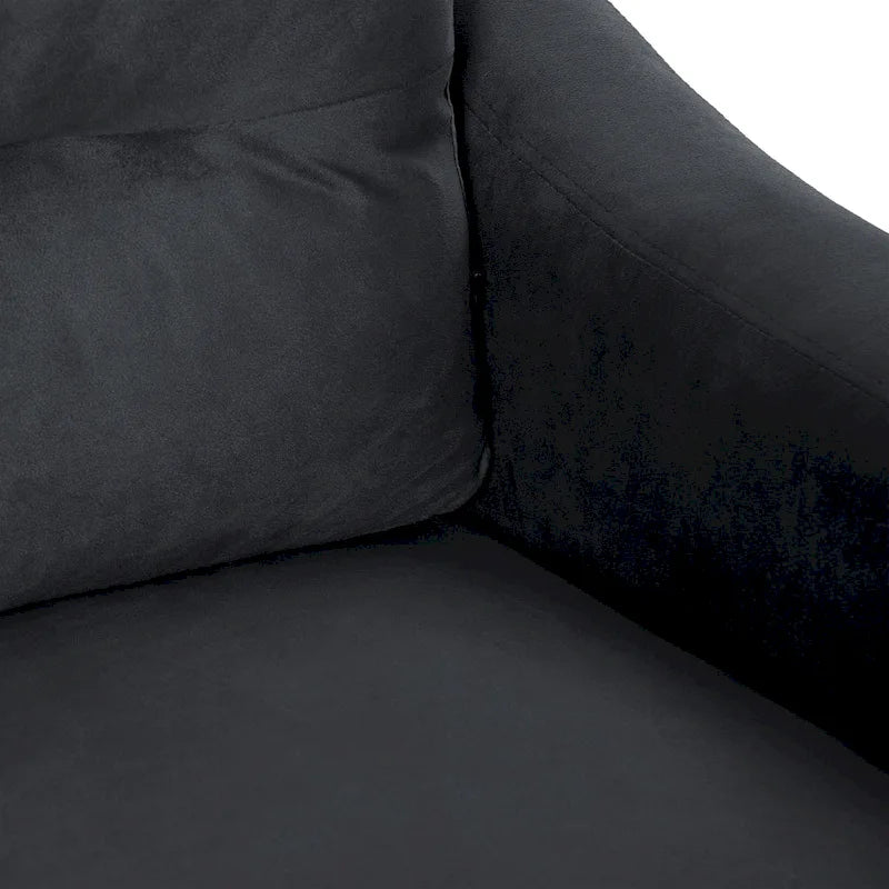 Black Modern 32.2  Upholstered Accent Chair with Sturdy Hardwood Frame and Soft Cushion