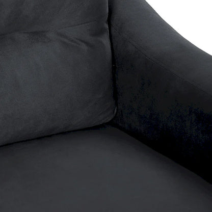 Black Modern 32.2  Upholstered Accent Chair with Sturdy Hardwood Frame and Soft Cushion