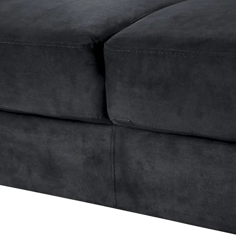 Black Modern 32.2  Upholstered Accent Chair with Sturdy Hardwood Frame and Soft Cushion