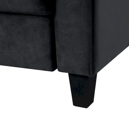 Black Modern 32.2  Upholstered Accent Chair with Sturdy Hardwood Frame and Soft Cushion