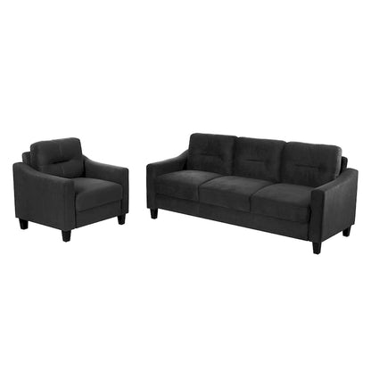 Black Modern 32.2  Upholstered Accent Chair with Sturdy Hardwood Frame and Soft Cushion