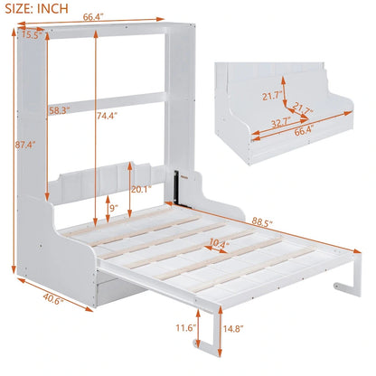 Modern Queen Size Multi-function Murphy Bed with Cushion