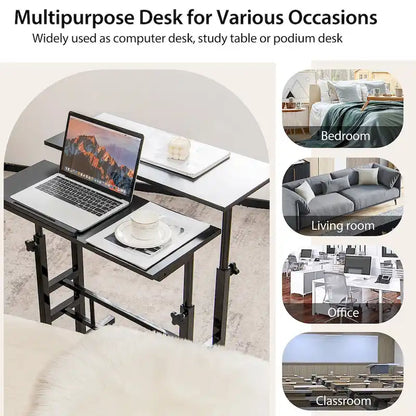 Mobile Stand up Desk Adjustable Computer Desk Tilting