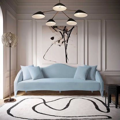 Naya Velvet Sofa - 96 W x 36.2 D x 34.3 H - 96 W x 36.2 D x 34.3 H