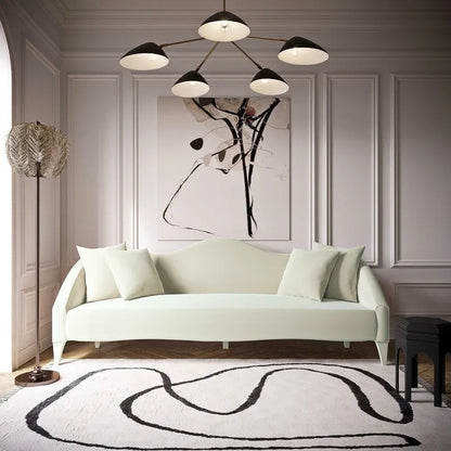 Naya Velvet Sofa - 96 W x 36.2 D x 34.3 H - 96 W x 36.2 D x 34.3 H