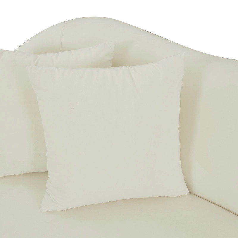 Naya Velvet Sofa - 96 W x 36.2 D x 34.3 H - 96 W x 36.2 D x 34.3 H