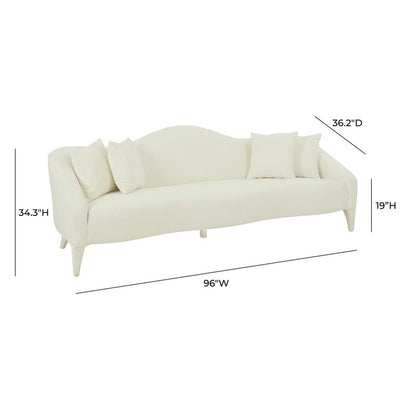 Naya Velvet Sofa - 96 W x 36.2 D x 34.3 H - 96 W x 36.2 D x 34.3 H