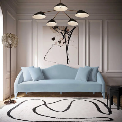 Naya Velvet Sofa - 96 W x 36.2 D x 34.3 H - 96 W x 36.2 D x 34.3 H