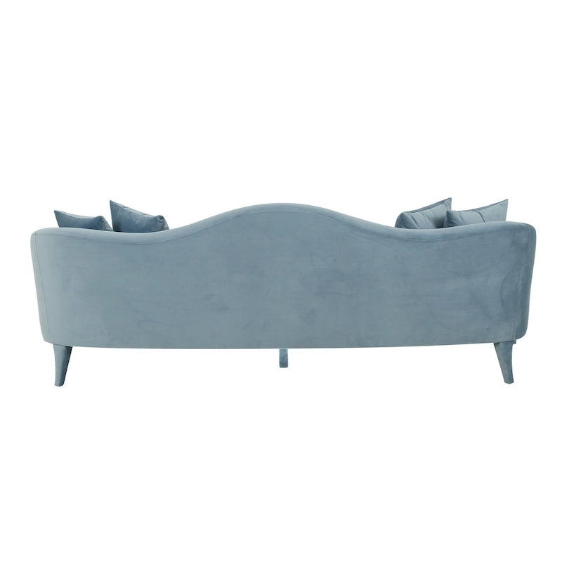 Naya Velvet Sofa - 96 W x 36.2 D x 34.3 H - 96 W x 36.2 D x 34.3 H