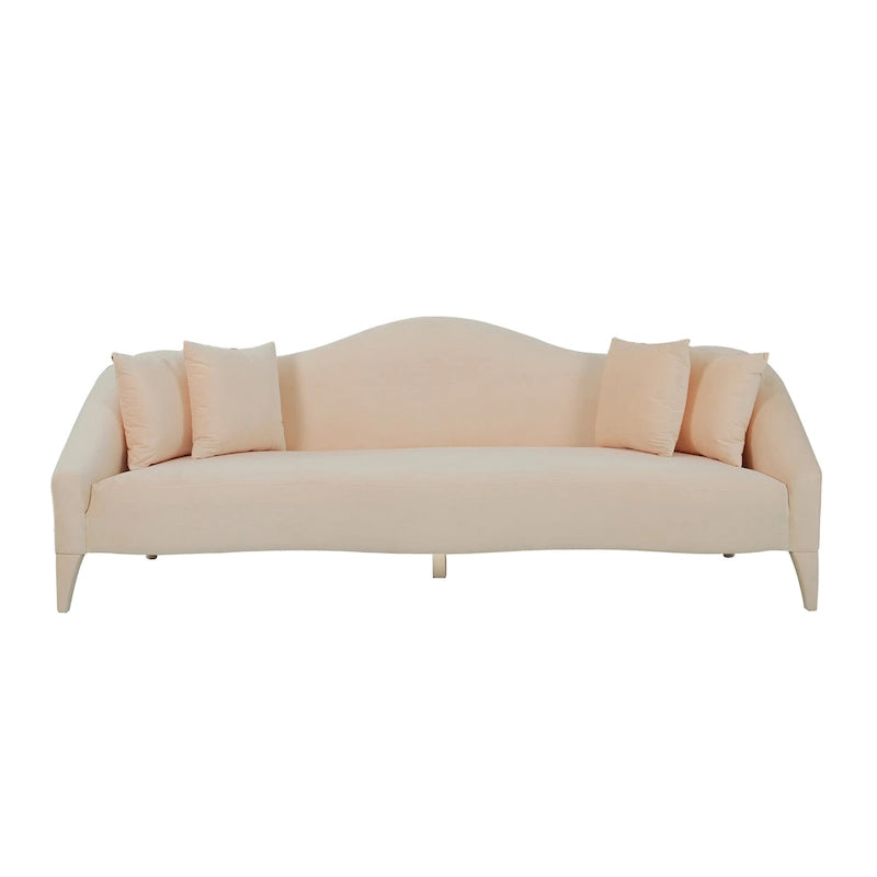 Naya Velvet Sofa - 96 W x 36.2 D x 34.3 H - 96 W x 36.2 D x 34.3 H