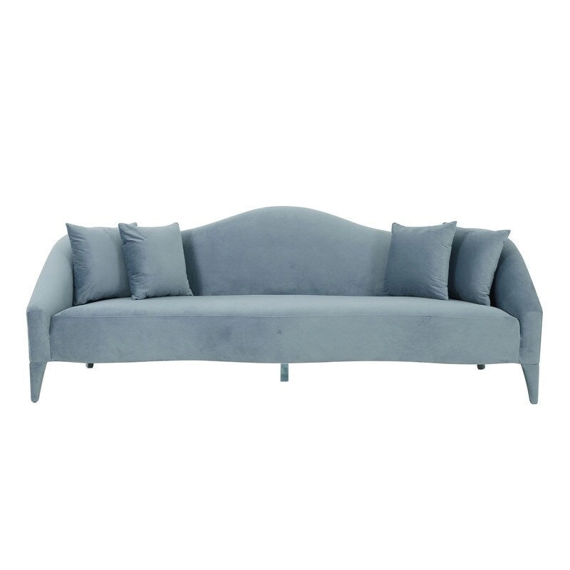 Naya Velvet Sofa - 96 W x 36.2 D x 34.3 H - 96 W x 36.2 D x 34.3 H