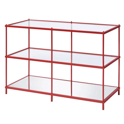 Scoles Contemporary 42-inch Glass 2-Shelf Sofa Table by