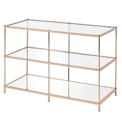 Scoles Contemporary 42-inch Glass 2-Shelf Sofa Table by