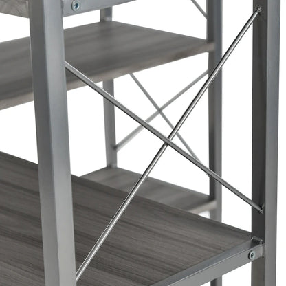 L-Shaped Corner 7-Tier Bookcase