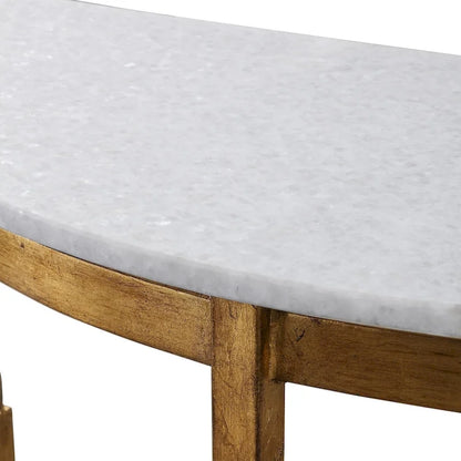 Imelda Gold Demilune Console Table