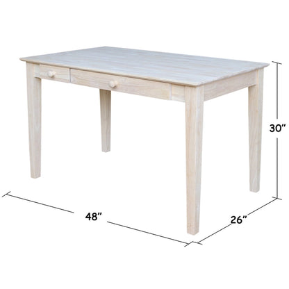 Wooden Computer Desk with Flip Down Drawer