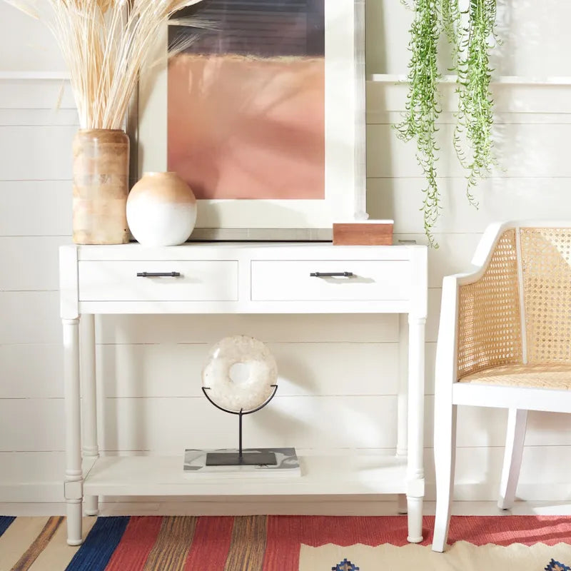   Phillis 2-Drawer Console Table - 35.5  W x 13  L x 29.5  H - 36Wx13Dx30H