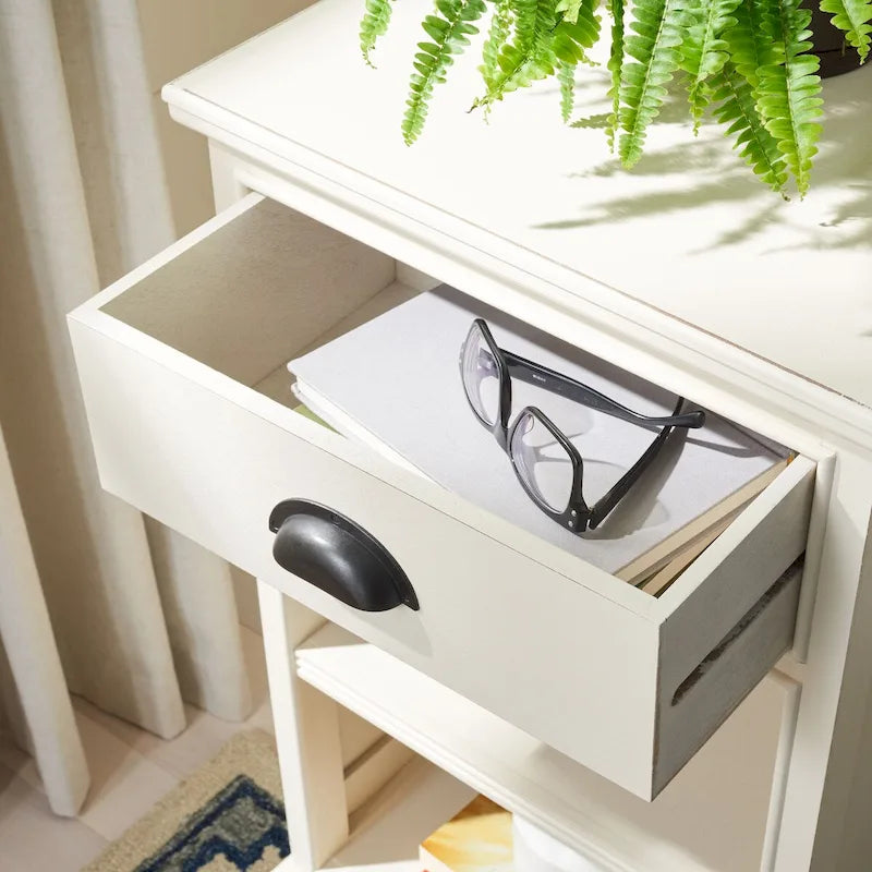 Clemie Grey Storage Side Table - 17.7  x 13.8  x 29.9  - 18Wx14Dx30H