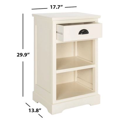 Clemie Grey Storage Side Table - 17.7  x 13.8  x 29.9  - 18Wx14Dx30H