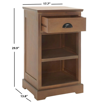 Clemie Grey Storage Side Table - 17.7  x 13.8  x 29.9  - 18Wx14Dx30H