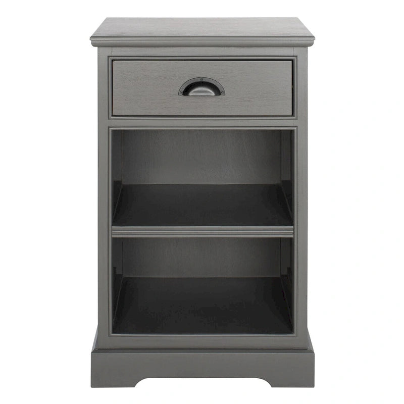 Clemie Grey Storage Side Table - 17.7  x 13.8  x 29.9  - 18Wx14Dx30H