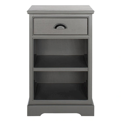Clemie Grey Storage Side Table - 17.7  x 13.8  x 29.9  - 18Wx14Dx30H