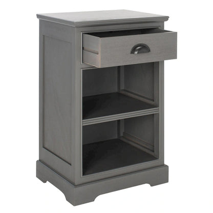 Clemie Grey Storage Side Table - 17.7  x 13.8  x 29.9  - 18Wx14Dx30H
