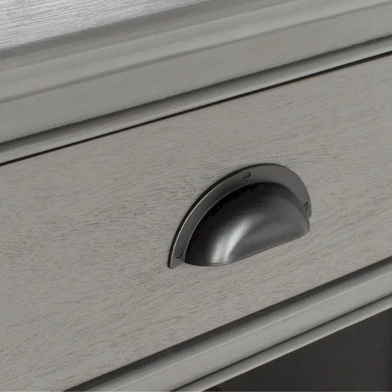 Clemie Grey Storage Side Table - 17.7  x 13.8  x 29.9  - 18Wx14Dx30H