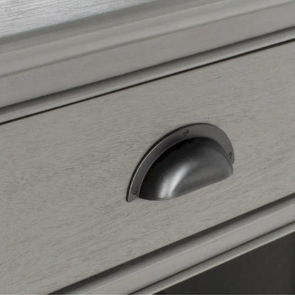 Clemie Grey Storage Side Table - 17.7  x 13.8  x 29.9  - 18Wx14Dx30H