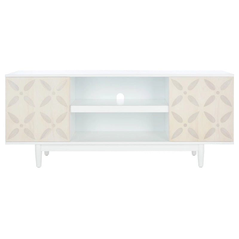 Krysta 3 Shelf Patterned Media Stand - 54  W x 15  D x 22  H - 54Wx15Dx22H