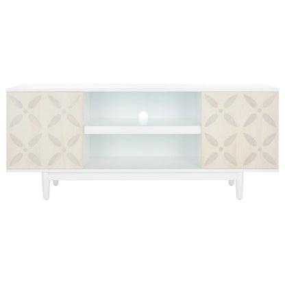 Krysta 3 Shelf Patterned Media Stand - 54  W x 15  D x 22  H - 54Wx15Dx22H