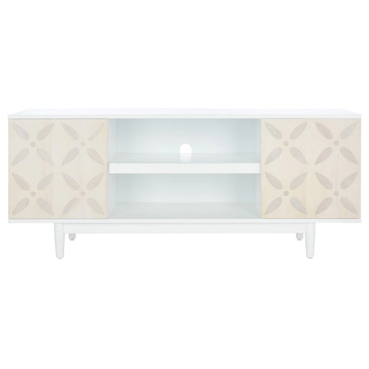 Krysta 3 Shelf Patterned Media Stand - 54  W x 15  D x 22  H - 54Wx15Dx22H