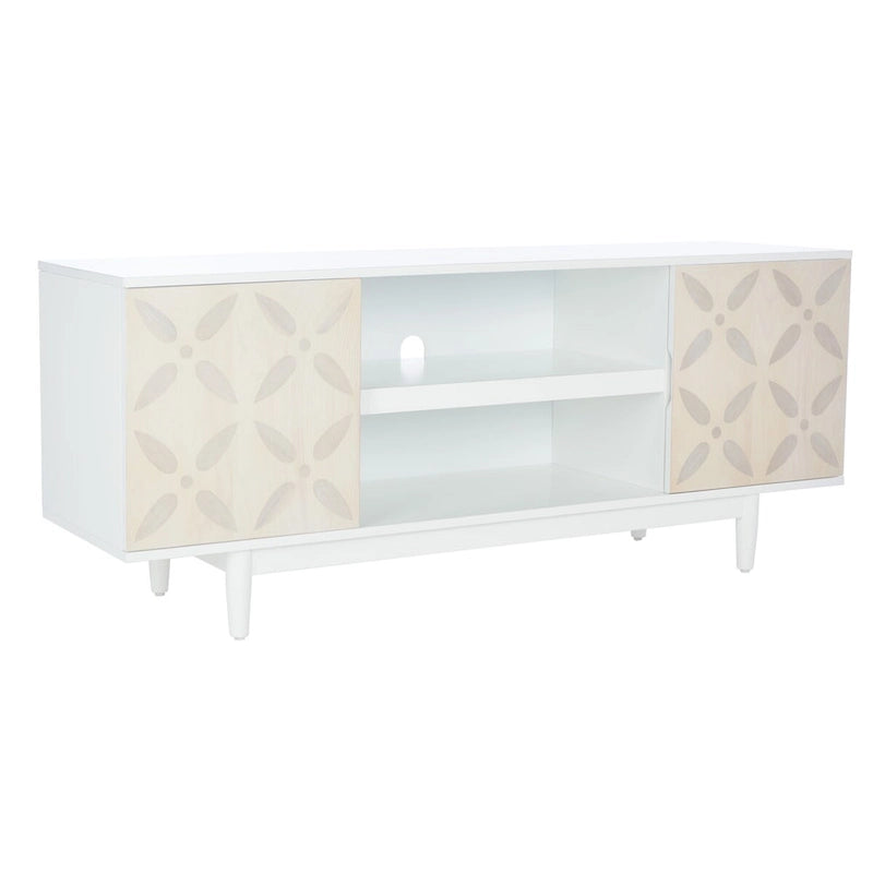 Krysta 3 Shelf Patterned Media Stand - 54  W x 15  D x 22  H - 54Wx15Dx22H