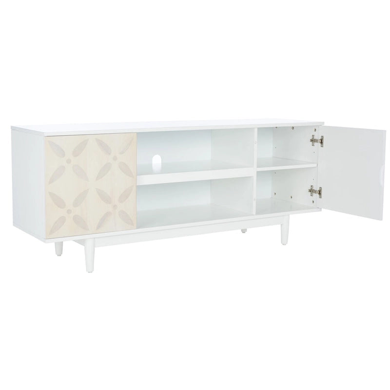 Krysta 3 Shelf Patterned Media Stand - 54  W x 15  D x 22  H - 54Wx15Dx22H