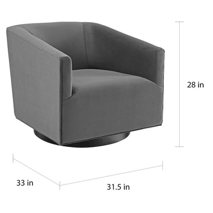 Twist Swivel Performance Velvet Upholstery Chair (Set of 2)