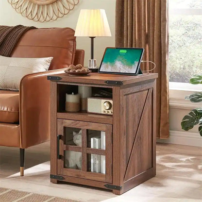 End Table with Charging Station - 18 D x 18 W x 24 H