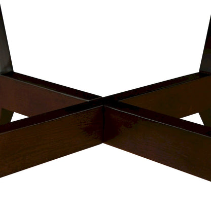 Mid Century Farmhouse 32inch Wood Round Coffee Table for Living Room