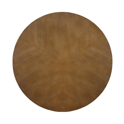 Mid Century Farmhouse 32inch Wood Round Coffee Table for Living Room