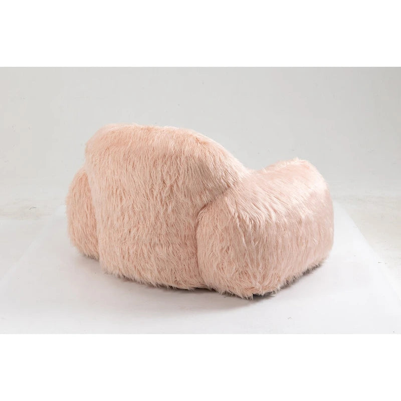 Bean bag chair lazy long hair sofa adult, teen high density foam filled modern focus chair