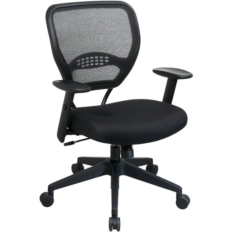 OSP Furniture Managerial Low-Back Chair, 27 x26-1/2 x42 , Black