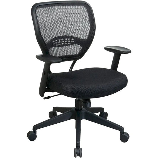 OSP Furniture Managerial Low-Back Chair, 27 x26-1/2 x42 , Black